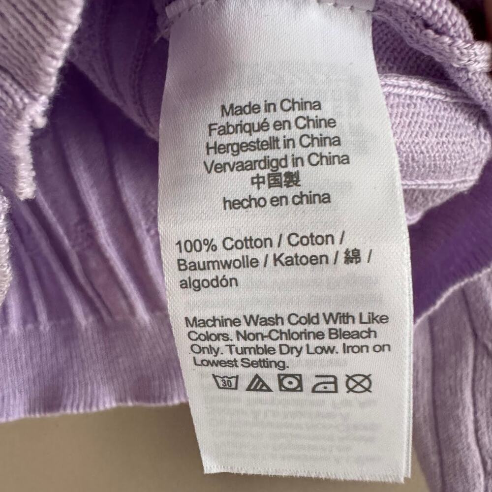 Crewcuts Cable Knit Cardigan Sweater Lavender Purple XXS 2-3 Year Toddler Girl's - Picture 3 of 4